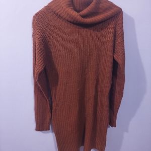 Rust Brown Sweater Dress